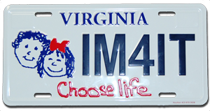 choose life license plate