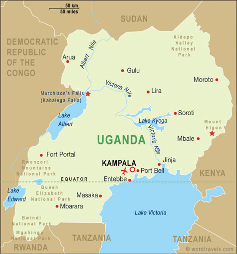 Uganda map